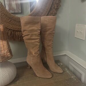 Vince Camuto Tan Suede Heeled Boots